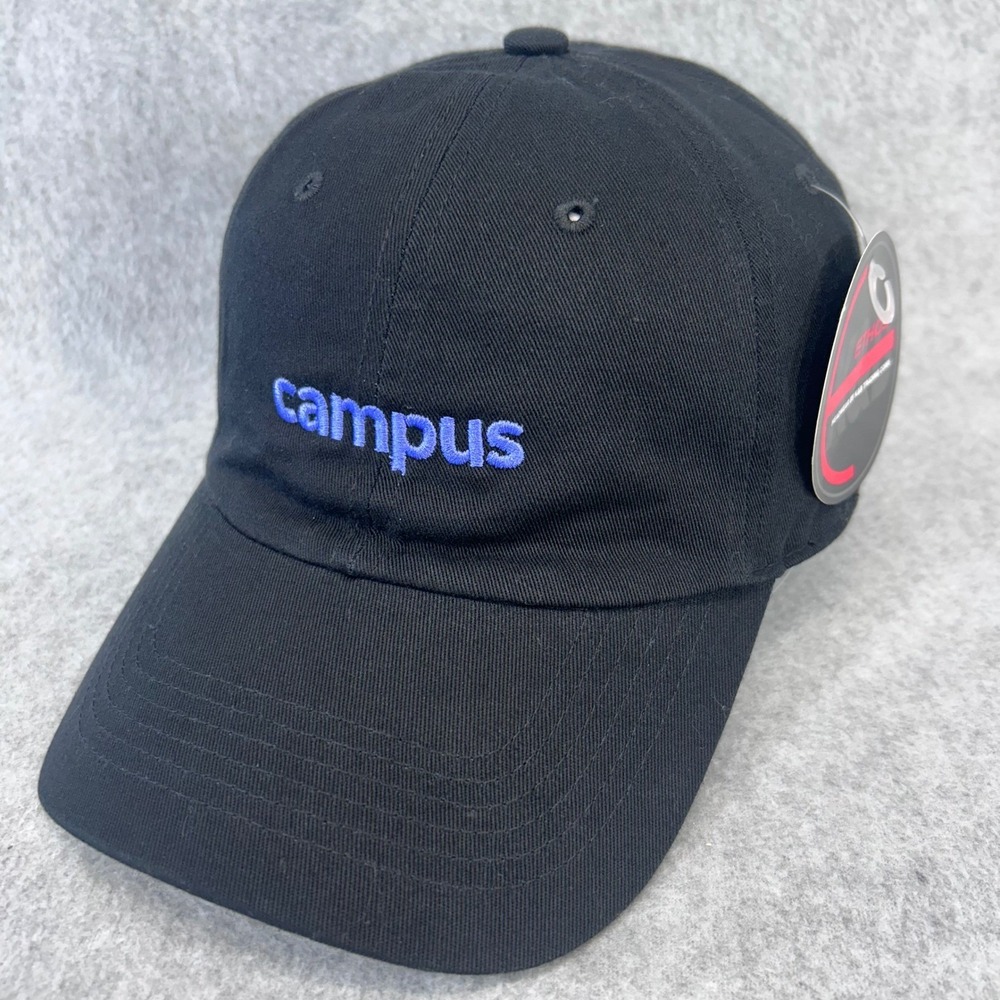 Campus Mens Black Ethos Walmart Campus Baseball Cap Adjustable Strap Hat OS